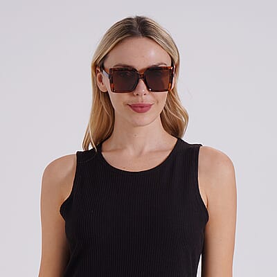 Brown Leopard Pattern UV400 Polarized Sunglasses
