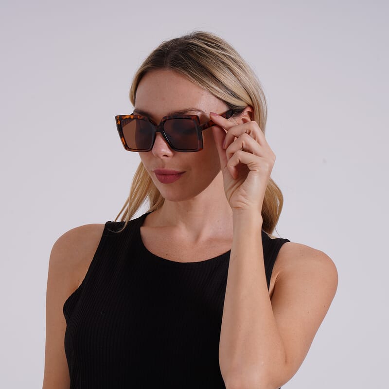 Brown Leopard Pattern UV400 Polarized Sunglasses