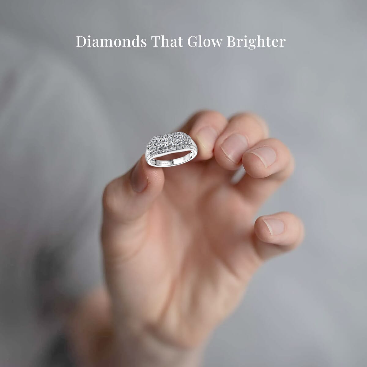 Luxuriant Lab Grown Diamond E-F VS 1.10 ctw Men's Ring in Rhodium Over Sterling Silver (Size 11.0) image number 4