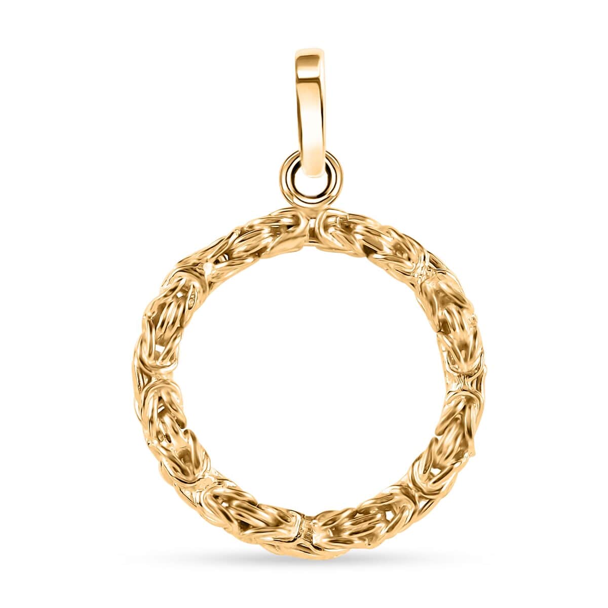 Byzantine Circle Pendant in 14K Yellow Gold Over Sterling Silver 4.10 Grams image number 0