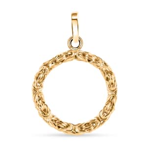 Byzantine Circle Pendant in 14K Yellow Gold Over Sterling Silver 4.10 Grams