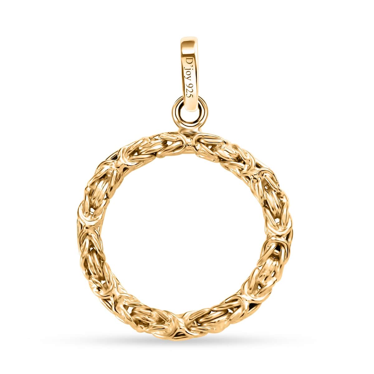 Byzantine Circle Pendant in 14K Yellow Gold Over Sterling Silver 4.10 Grams image number 4