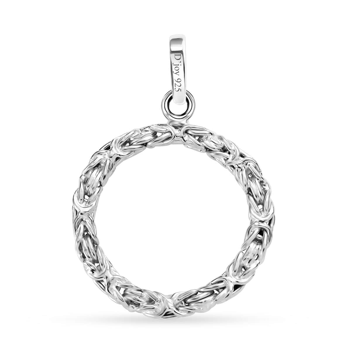 Byzantine Circle Pendant in Platinum Over Sterling Silver 4.10 Grams image number 4