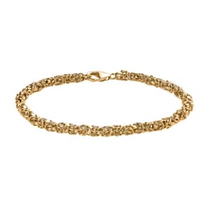 Byzantine Bracelet in 14K Yellow Gold Over Sterling Silver 9.50 Grams