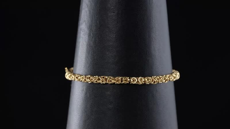 Bracelet in 18K Yellow Gold Over Sterling Silver 9.50 Grams