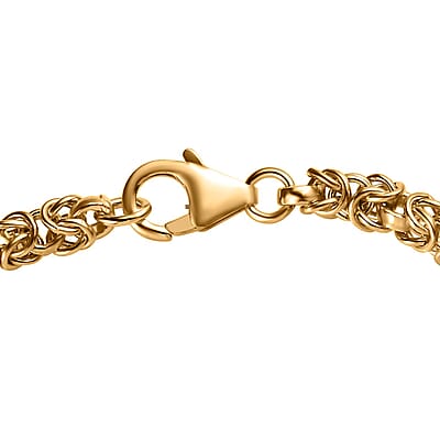 Byzantine Bracelet in 14K Yellow Gold Over Sterling Silver 9.50 Grams