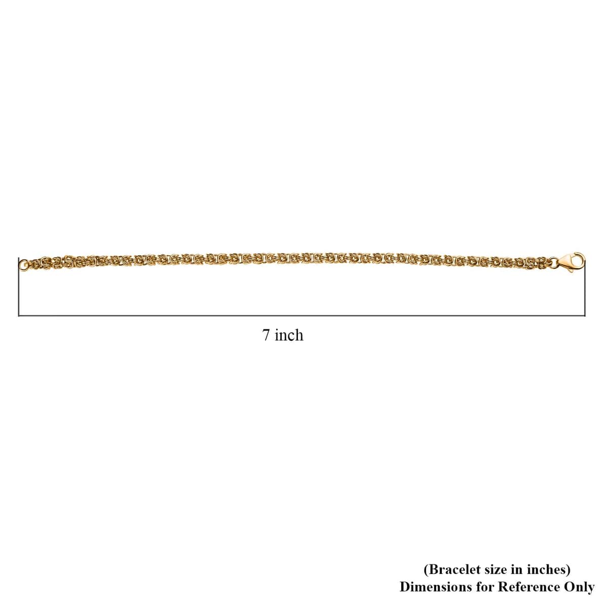 Byzantine Bracelet in 14K Yellow Gold Over Sterling Silver 9.50 Grams image number 4