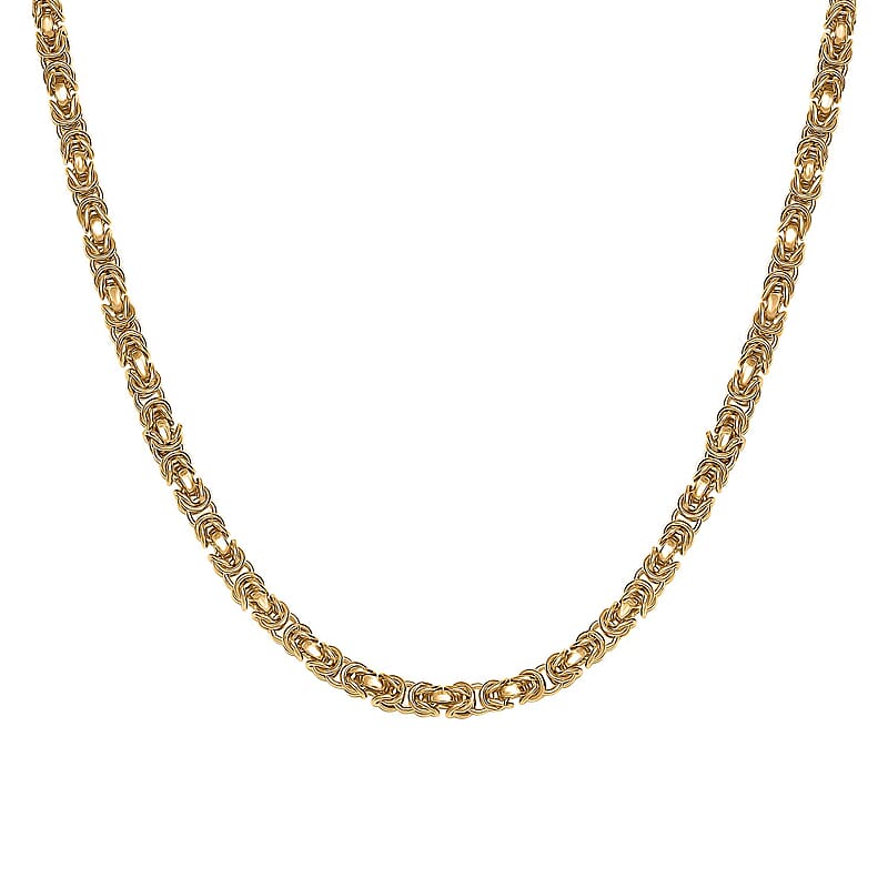 Byzantine Necklace in 14K Yellow Gold Over Sterling Silver 20 Inches 31 Grams