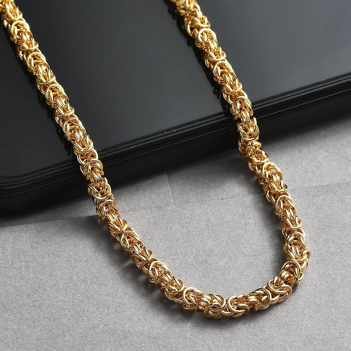 Byzantine Necklace in 14K Yellow Gold Over Sterling Silver 20 Inches 31 Grams image number 1