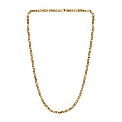 Byzantine Necklace in 14K Yellow Gold Over Sterling Silver 20 Inches 31 Grams