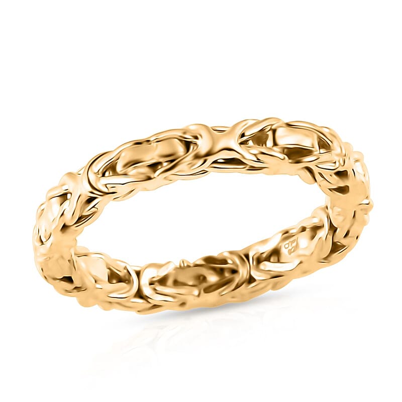 Byzantine Ring in 14K Yellow Gold Over Sterling Silver (Size 10.0) 4.20 Grams
