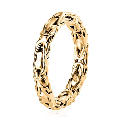 Byzantine Ring in 14K Yellow Gold Over Sterling Silver (Size 10.0) 4.20 Grams