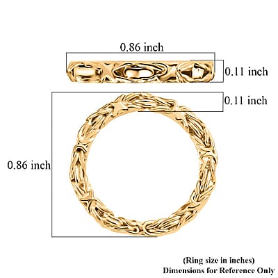 Byzantine Ring in 14K Yellow Gold Over Sterling Silver (Size 10.0) 4.20 Grams