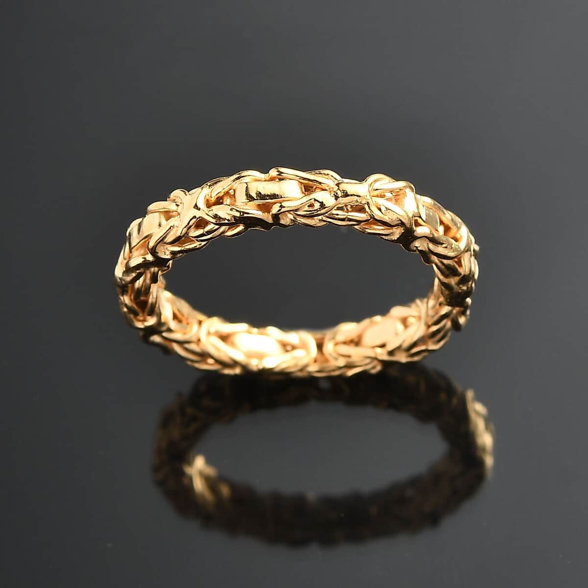 Byzantine Ring in 14K Yellow Gold Over Sterling Silver (Size 5.0) 4.20 Grams image number 1