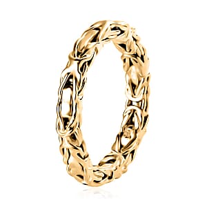 Byzantine Ring in 14K Yellow Gold Over Sterling Silver (Size 7.0) 4.20 Grams