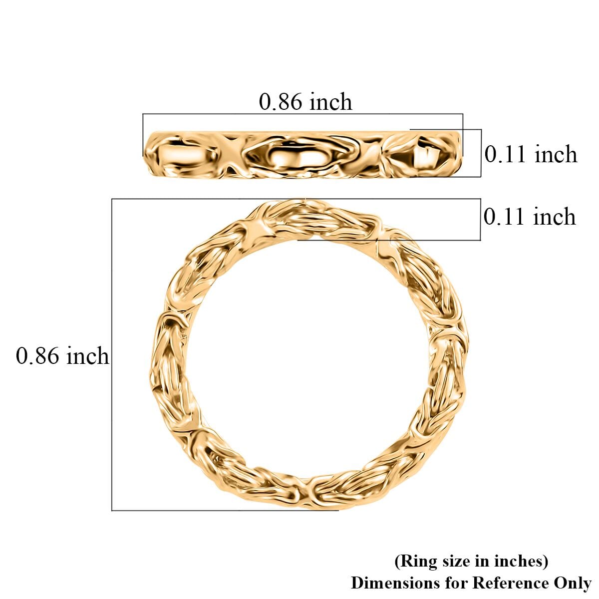 Byzantine Ring in 14K Yellow Gold Over Sterling Silver (Size 7.0) 4.20 Grams image number 5