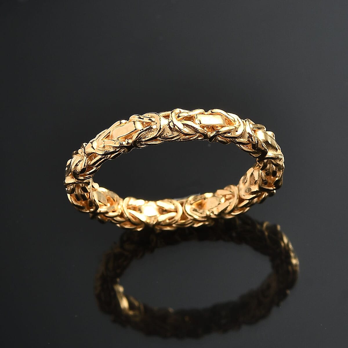 Byzantine Ring in 14K Yellow Gold Over Sterling Silver (Size 8.0) 4.20 Grams image number 1