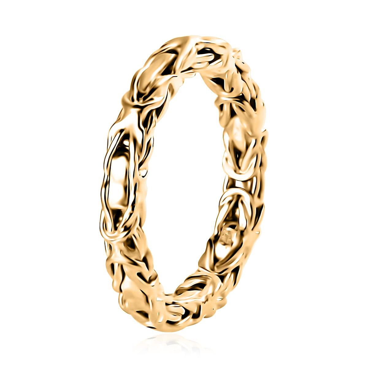Byzantine Ring in 14K Yellow Gold Over Sterling Silver (Size 9.0) 4.20 Grams image number 3