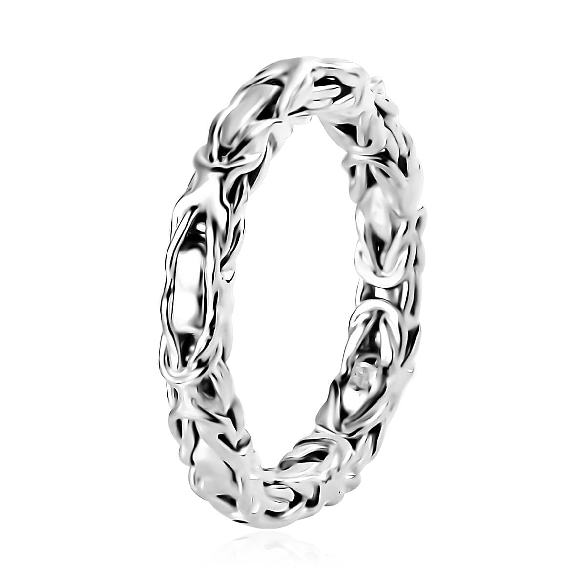 Byzantine Ring in Platinum Over Sterling Silver (Size 5.0) 4.20 Grams image number 3