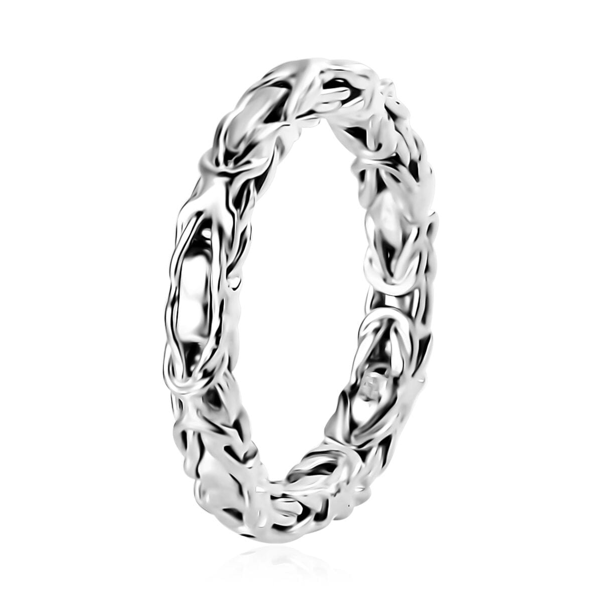 Byzantine Ring in Platinum Over Sterling Silver (Size 6.0) 4.20 Grams image number 3