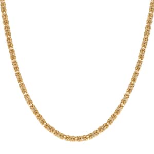 Byzantine Link Necklace in 22K Vermeil Yellow Gold Over Sterling Silver 21.8 Grams