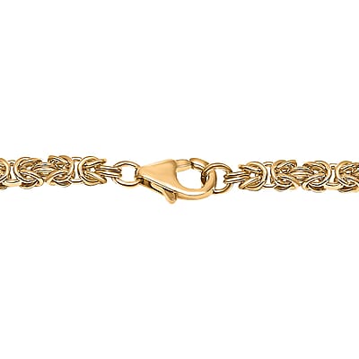 Byzantine Link Necklace in 22K Vermeil Yellow Gold Over Sterling Silver 21.8 Grams