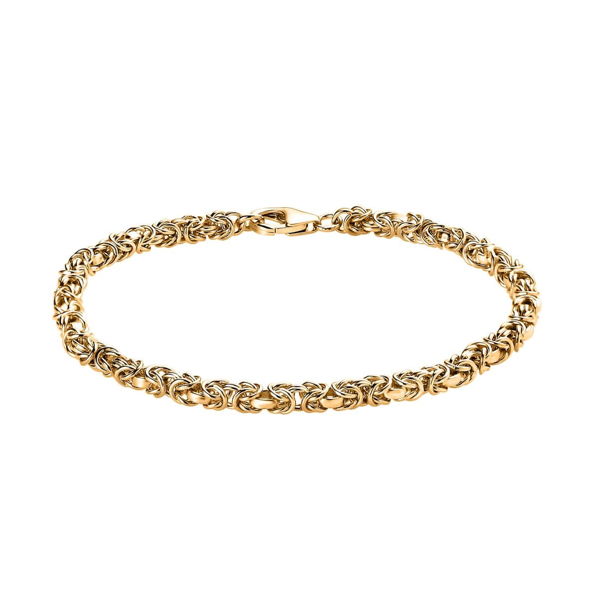 Byzantine Link Bracelet in 22K Vermeil Yellow Gold Over Sterling Silver (7.25 In) 8.2 Grams image number 0