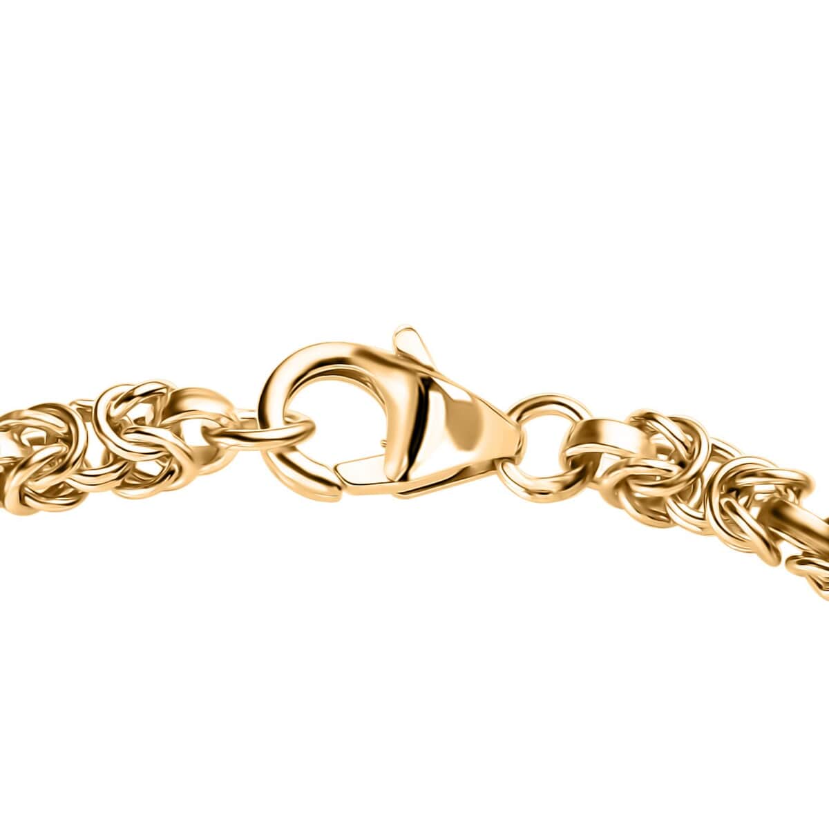 Byzantine Link Bracelet in 22K Vermeil Yellow Gold Over Sterling Silver (7.25 In) 8.2 Grams image number 3