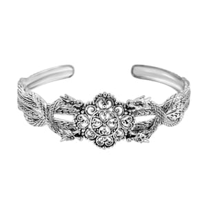 Bali Legacy Tulang Naga Dragon Cuff Bracelet in Sterling Silver (7.25 In) 21.10 Grams