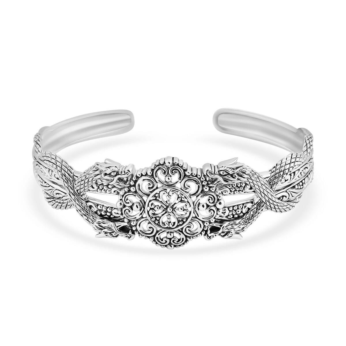 Bali Legacy Filigree Bangle Bracelet in Sterling Silver (7.25 In) 23.10 Grams image number 0