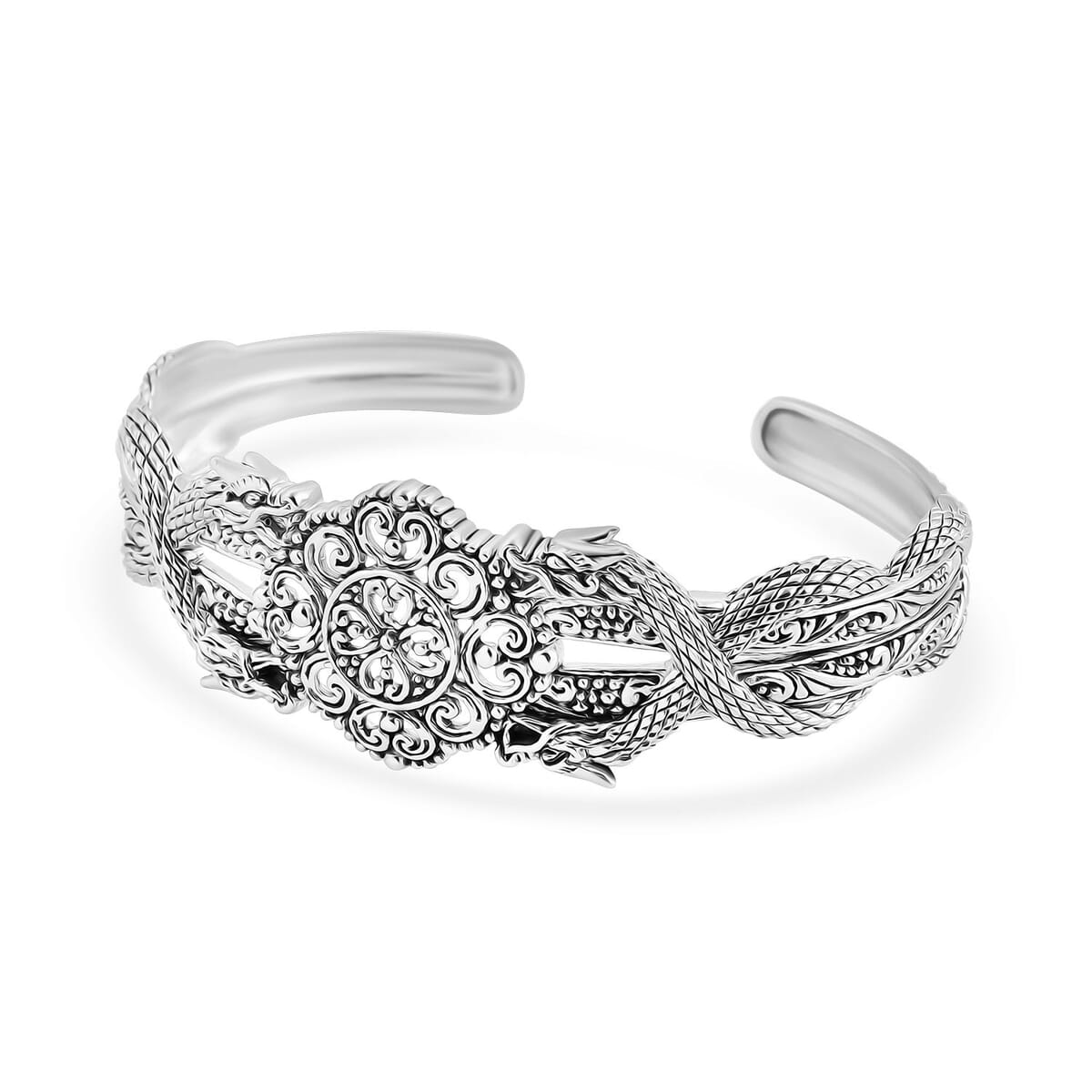 Bali Legacy Filigree Bangle Bracelet in Sterling Silver (7.25 In) 23.10 Grams image number 4