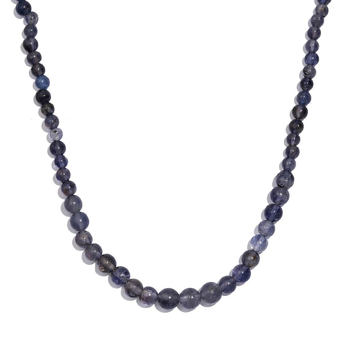 Catalina Iolite 50.00 ctw Beaded Necklace in Rhodium Over Sterling Silver 18-20 Inches image number 0