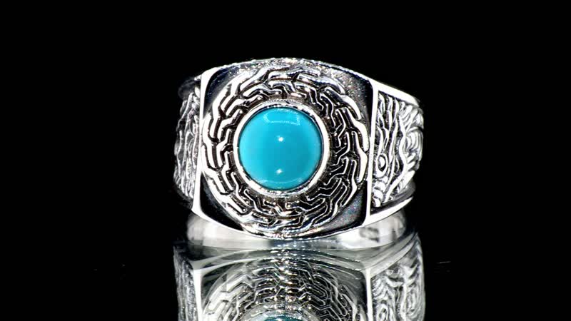 Bali Legacy Sleeping Beauty Turquoise Ring in Sterling Silver (Size 10.0) 1.15 ctw