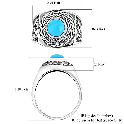 Bali Legacy Sleeping Beauty Turquoise 1.15 ctw Ring in Sterling Silver (Size 10.0) 