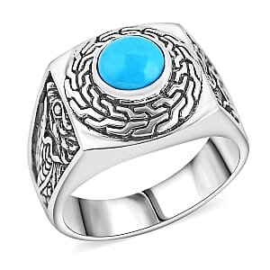Bali Legacy Sleeping Beauty Turquoise 1.15 ctw Ring in Sterling Silver (Size 8.0) 