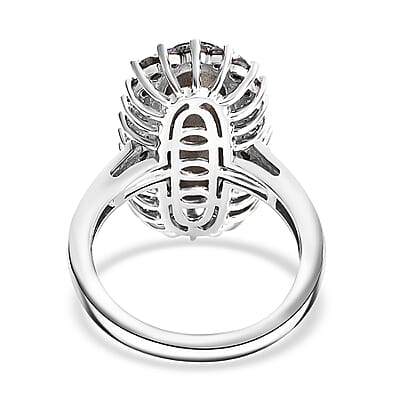 J Francis Embellished with Silver Night and Tanzanite Color Crystal by Swarovski Midnight Mirage Midnight Mirage Ring in Platinum Bond (Size 10.0)