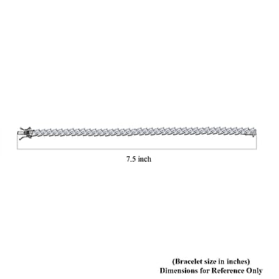 J Francis Embellished with Zirconia by Swarovski Bracelet in Rhodium Over Sterling Silver (7.25 In) 21.90 ctw
