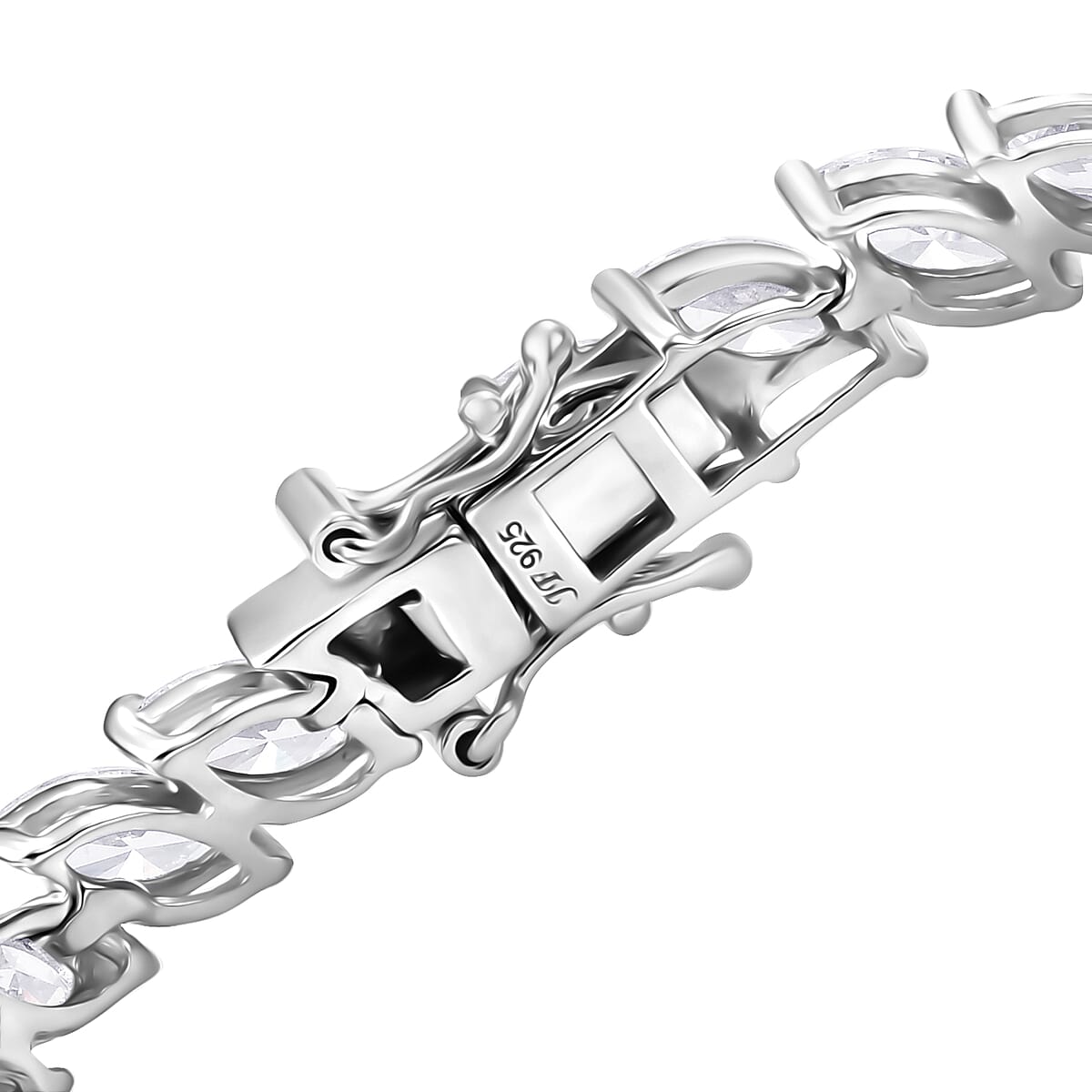J Francis Embellished with Zirconia by Swarovski Bracelet in Rhodium Over Sterling Silver (6.50 In) 19.65 ctw image number 3