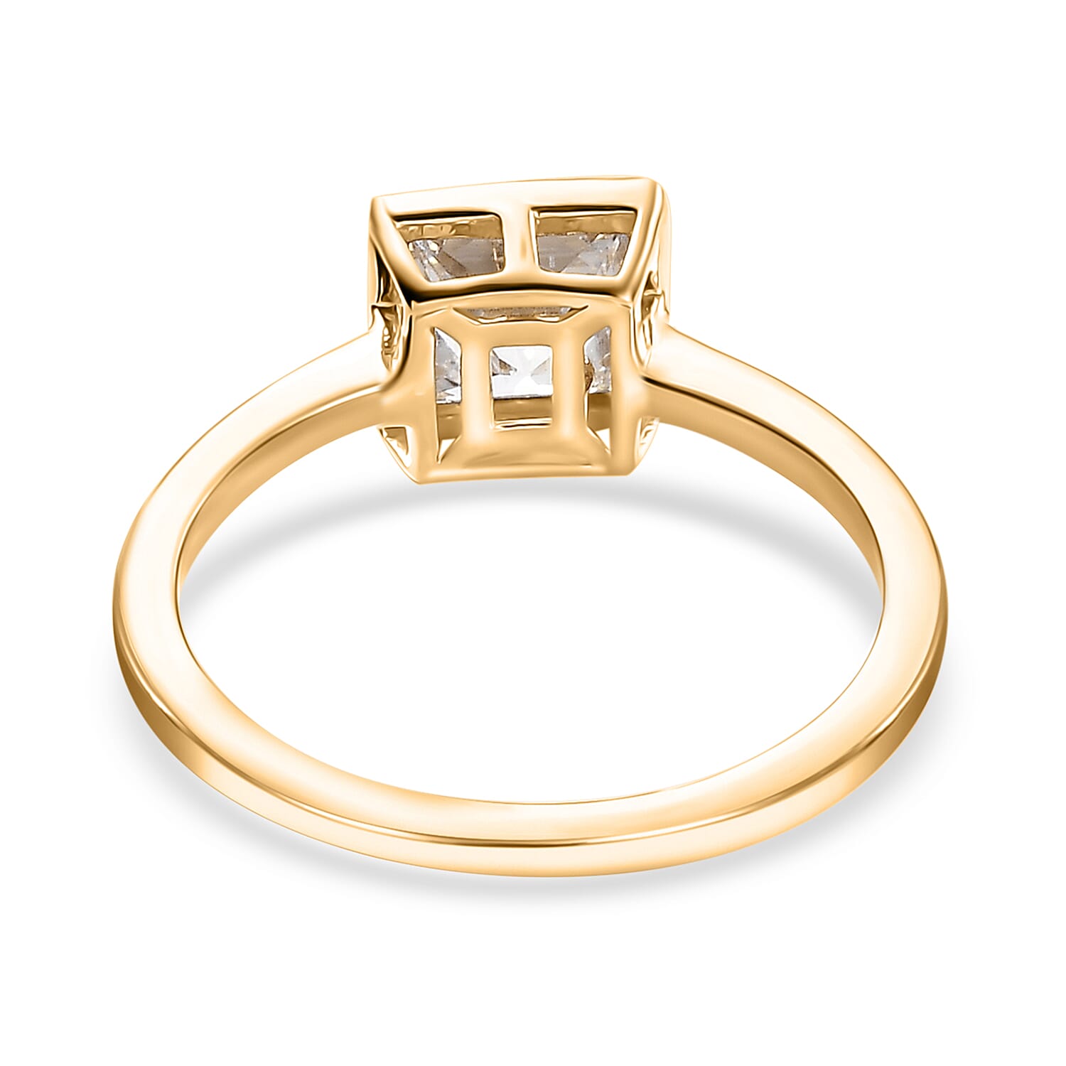 J Francis Embellished with Zirconia by Swarovski Solitaire Ring in 18K Vermeil YG Over Sterling Silver (Size 10) 2.50 ctw