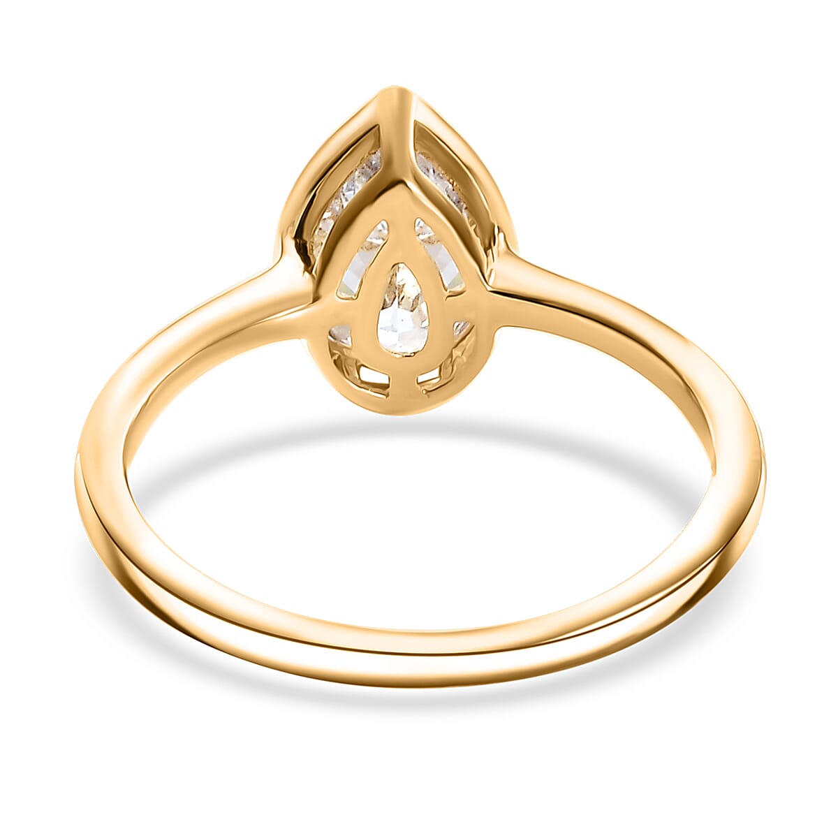 J Francis Embellished with Zirconia by Swarovski Solitaire Ring in 18K Vermeil YG Over Sterling Silver (Size 7.0) 1.90 ctw image number 4