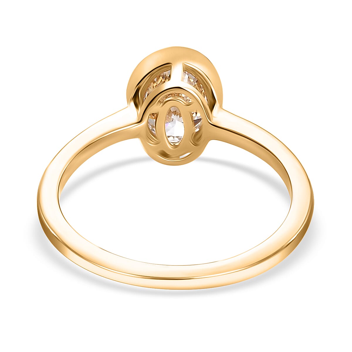 J Francis Embellished with Zirconia by Swarovski Solitaire Ring in 18K Vermeil YG Over Sterling Silver (Size 7.0) 2.40 ctw image number 4
