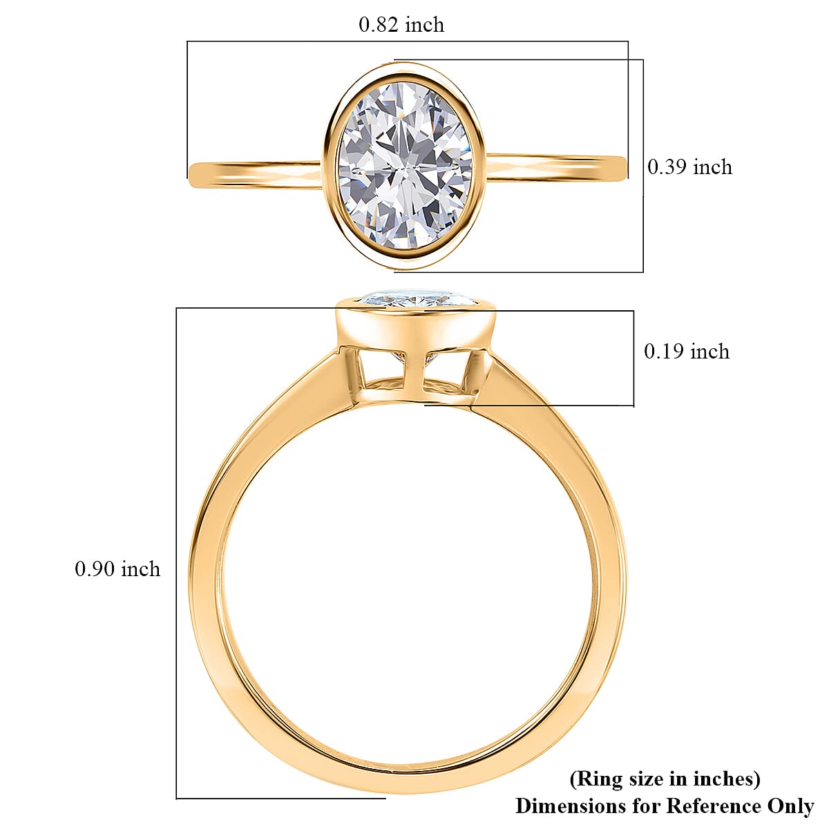 J Francis Embellished with Zirconia by Swarovski Solitaire Ring in 18K Vermeil YG Over Sterling Silver (Size 7.0) 2.40 ctw image number 5