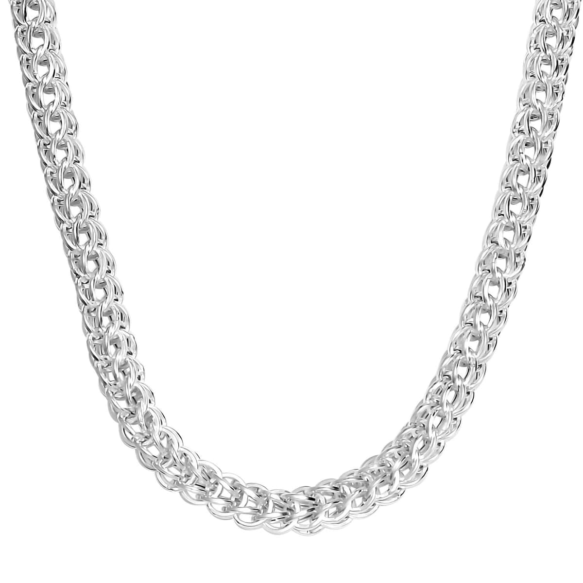 Wheat Link Necklace in Sterling Silver 40 Grams 20 Inches image number 0