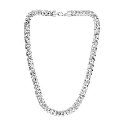 Wheat Link Necklace in Sterling Silver  (20 Inches) (40 Grams)