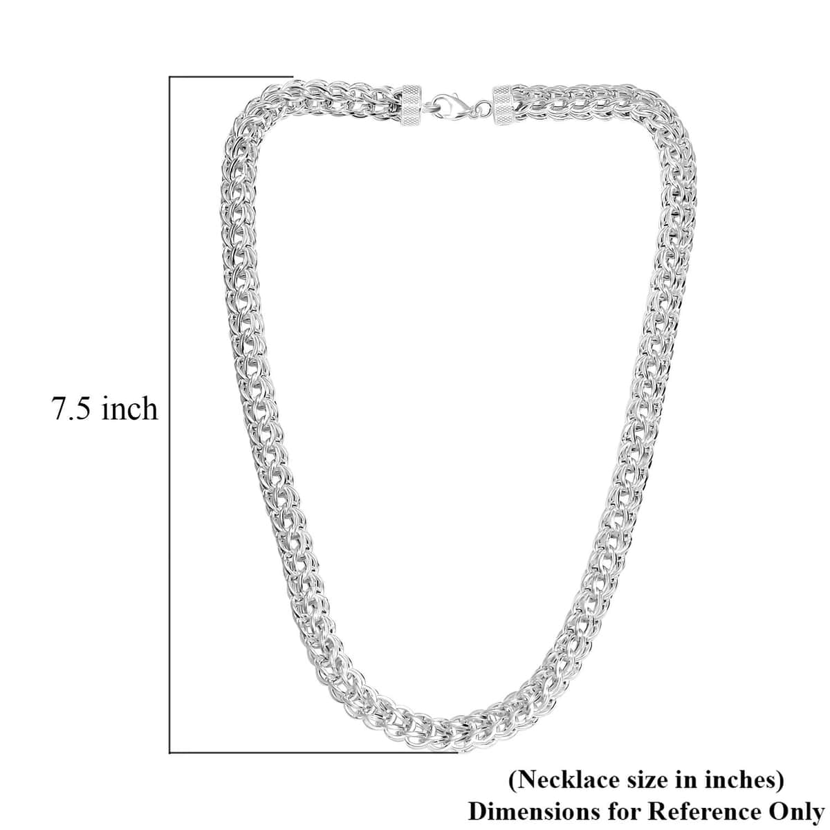 Wheat Link Necklace in Sterling Silver 40 Grams 20 Inches image number 5