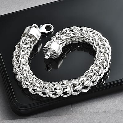 Wheat Link Bracelet in Sterling Silver (7.25 In) 15 Grams