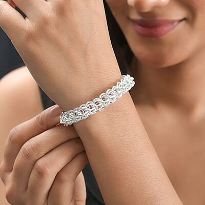Wheat Link Bracelet in Sterling Silver (7.25 In) 15 Grams