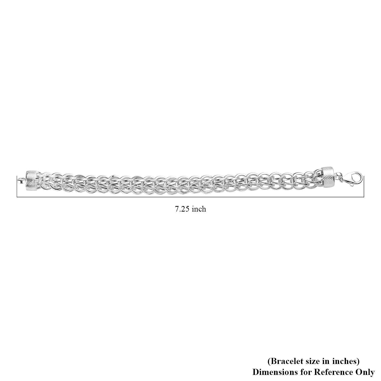 Wheat Link Bracelet in Sterling Silver (7.25 In) 15 Grams