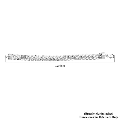 Wheat Link Bracelet in Sterling Silver (7.25 In) 15 Grams