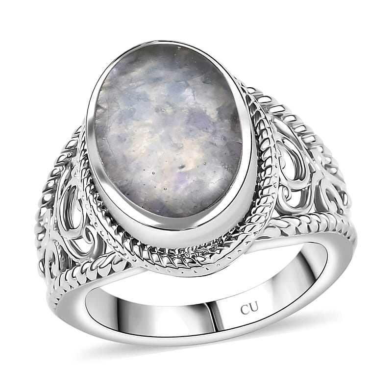 Matrix Tanzanite 5.50 ctw Ring in Platinum Over Copper with Magnet (Size 10.0)